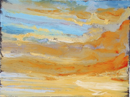 Brilliant Sunrise, 9" x 12", oil on linen, 2006.